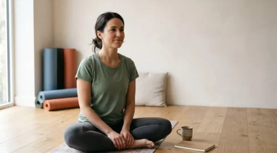 Professeur de yoga entrepreneur en France, moment de réflexion sur son activité indépendante